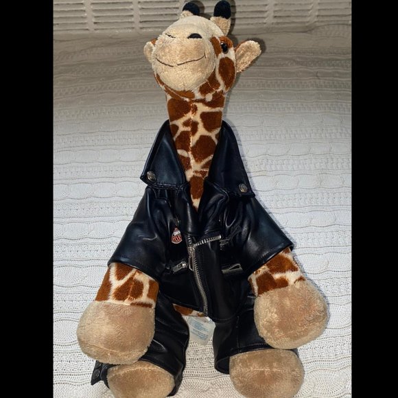 Build-A-Bear/Harley Davidson Leather Jacket Giraff - Picture 4 of 11